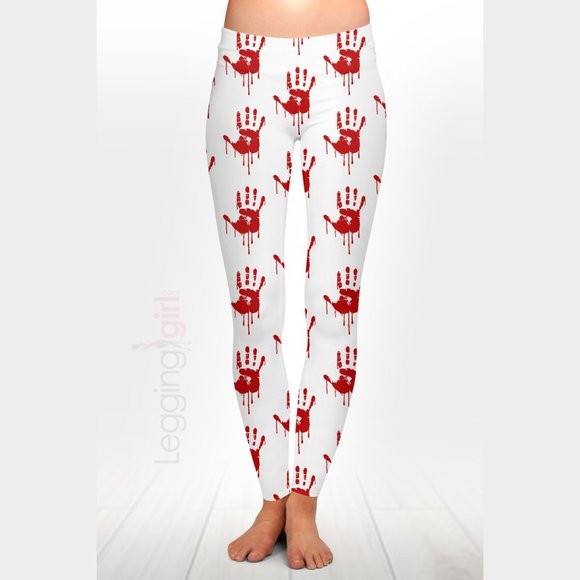 Bloody - Wide Band Printed FeatherSoft Women's Leggings One Size (Fits 3-12) - Picture 1 of 2